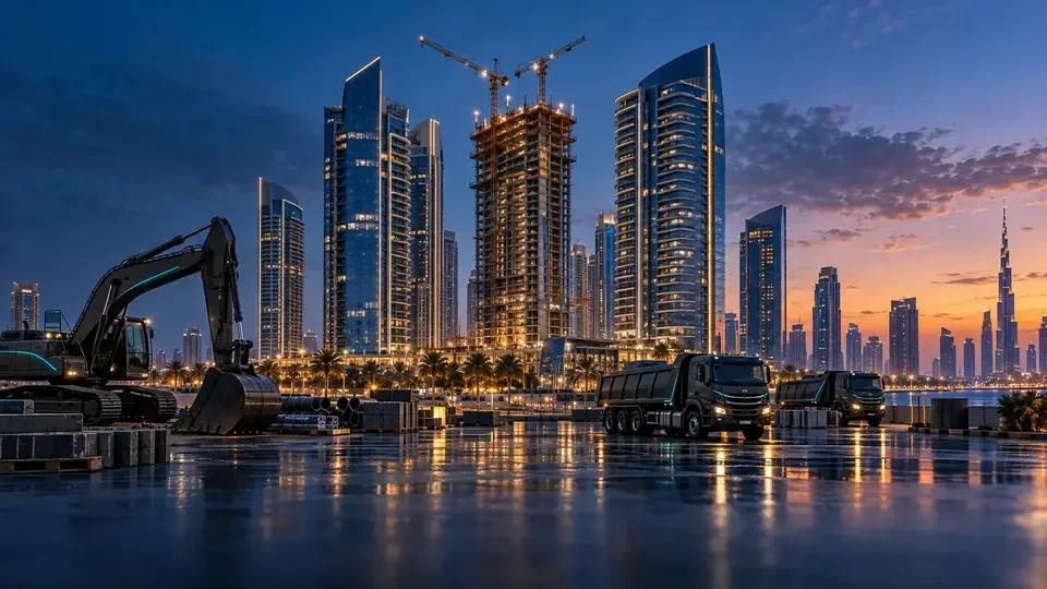 أبراج قيد الإنشاء
